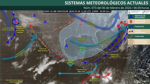 Pronóstico del clima en Quintana Roo para hoy viernes 6 de febrero 2026
