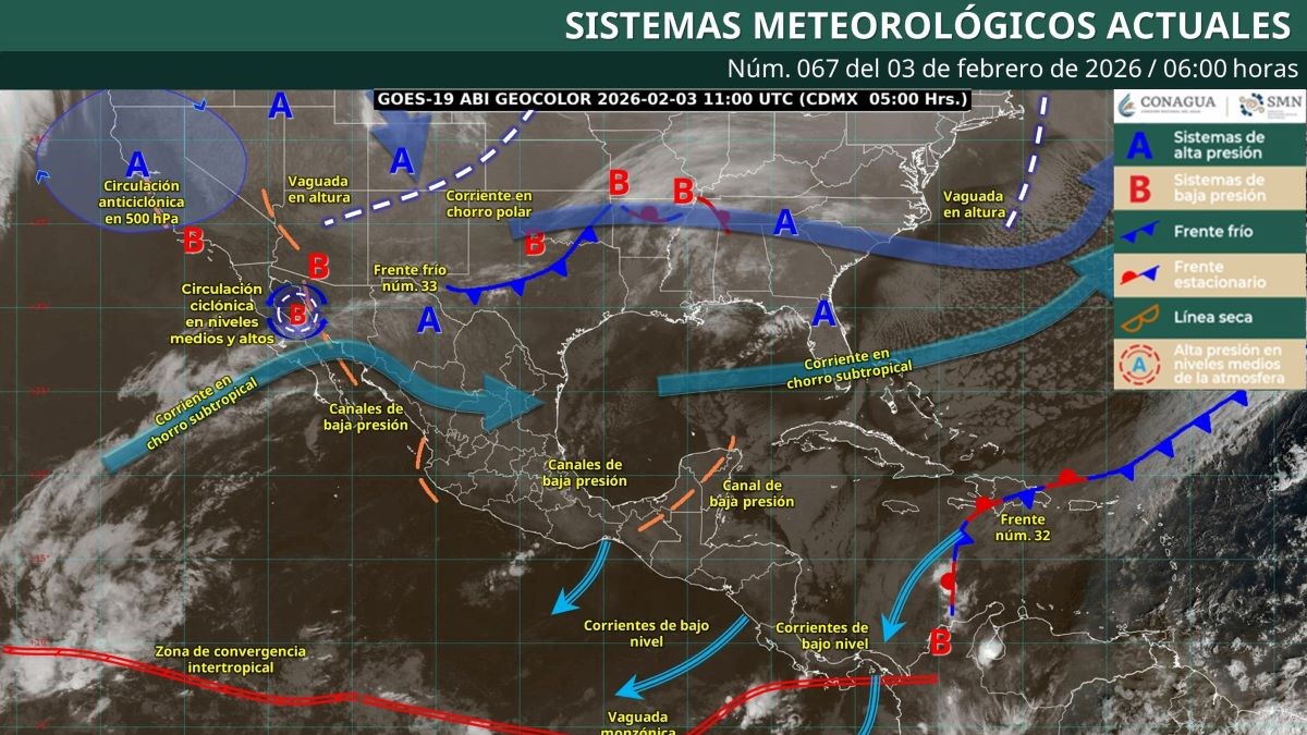 Pronóstico del clima en Quintana Roo para hoy martes 3 de febrero 2026