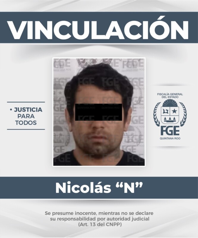 Nicolás “N” fue arrestado en la Supermanzana 337 de Cancún.