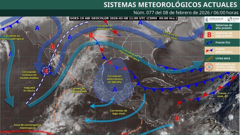 Pronóstico del clima en Quintana Roo para hoy domingo 8 de febrero 2026