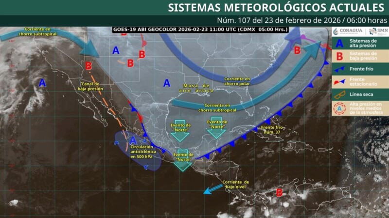 Pronóstico del clima en Quintana Roo para hoy lunes 23 de febrero 2026