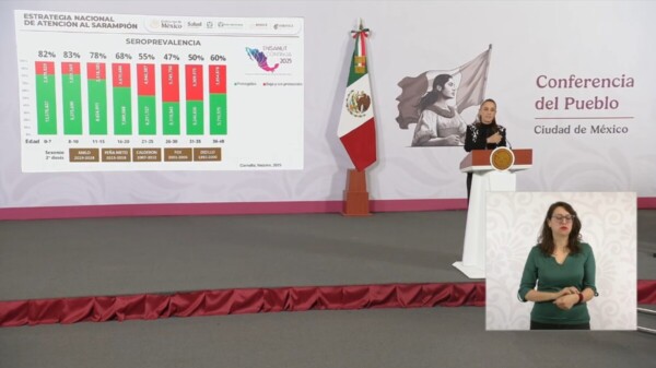 Pide Sheinbaum a la población vacunarse contra el sarampión