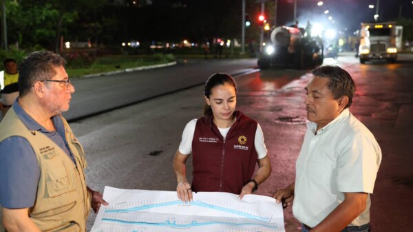 Supervisa Ana Paty Peralta modernización de Av. Kabah