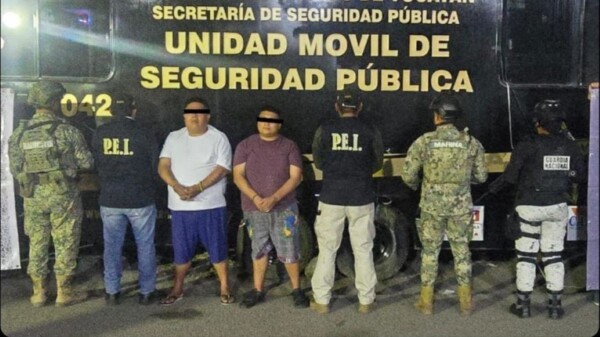 Detienen a dos hombres con presunta droga en Valladolid, Yucatán