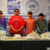 Detienen a cuatro sujetos con más de 300 dosis de drogas en Oaxaca