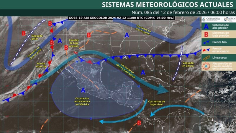 Pronóstico del clima en Quintana Roo para hoy jueves 12 de febrero 2026