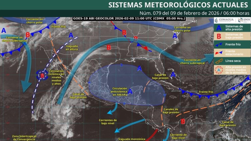 Pronóstico del clima en Quintana Roo para hoy lunes 9 de febrero 2026