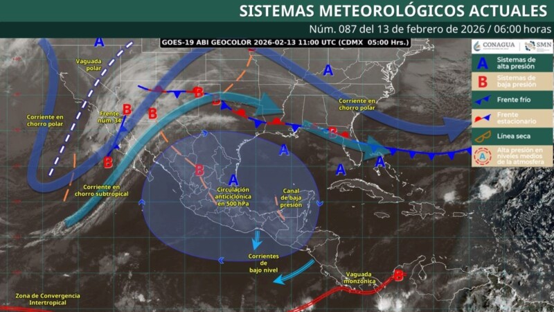 Pronóstico del clima en Quintana Roo para hoy viernes 13 de febrero 2026