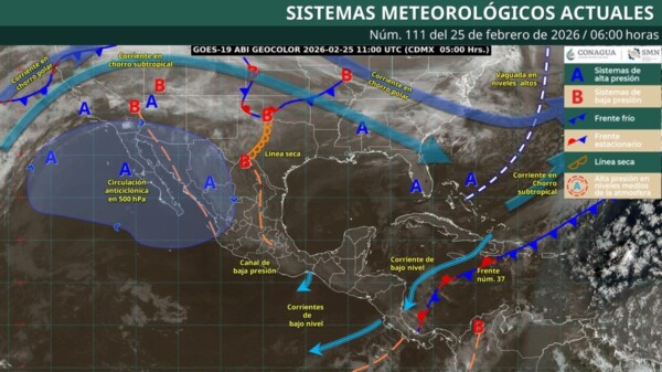 Pronóstico del clima en Quintana Roo para hoy miércoles 25 de febrero 2026