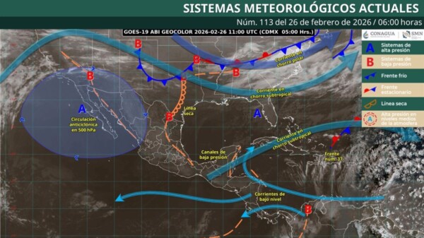Pronóstico del clima en Quintana Roo para hoy jueves 26 de febrero 2026