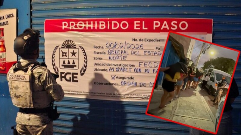 Rescatan a 18 mujeres víctimas de trata de personas en un bar de Playa del Carmen