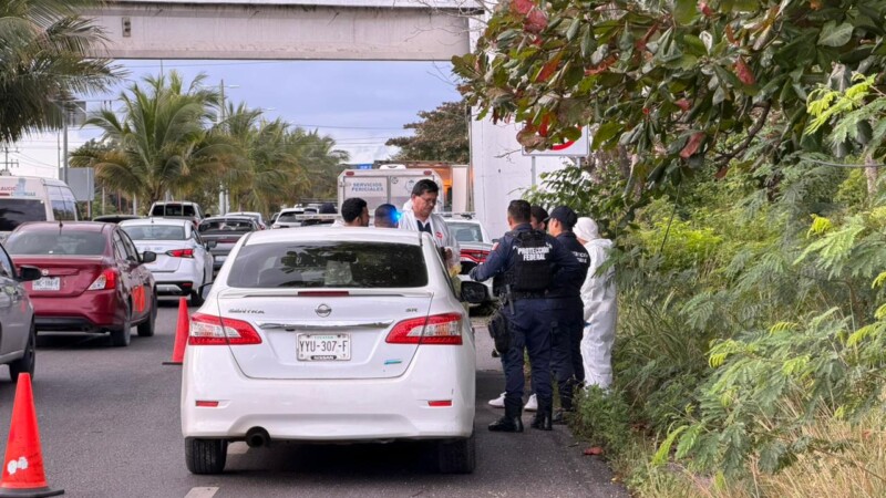 Accidente cobra la vida de un motociclista en la carretera Cancún-Puerto Morelos