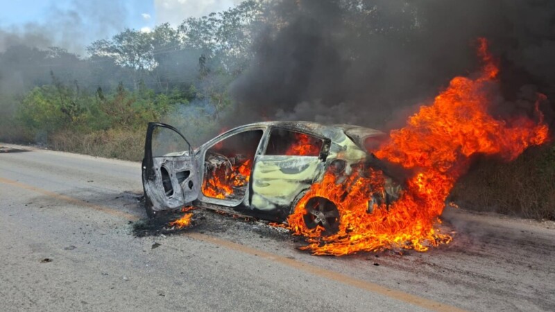 Reportan vehículos incendiados en Quintana Roo, tras el abatimiento de Nemesio Oseguera, ‘El Mencho’