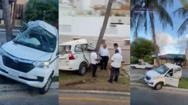 Exceso de velocidad provoca aparatoso accidente en zona hotelera de Cancún