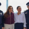 Entregan Ana Paty Peralta y Mara Lezama patrullas para la transformación policial de Cancún