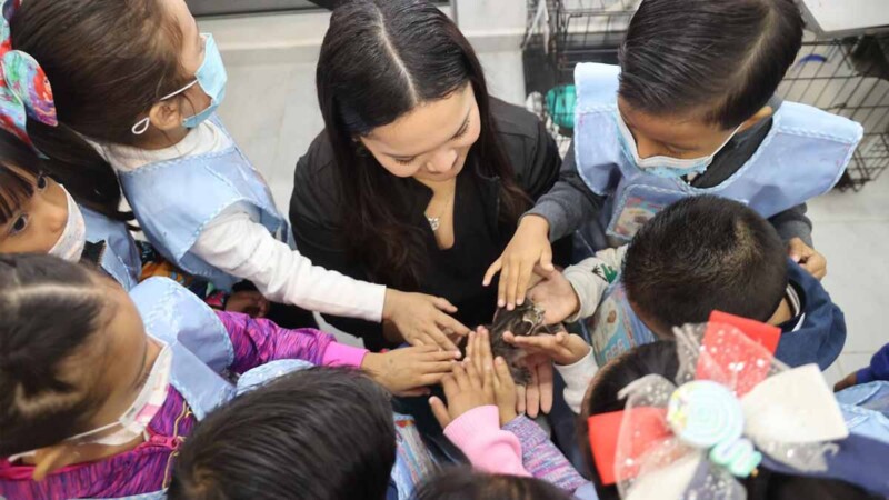 Atenea Gómez Ricalde promueve el cuidado de las mascotas entre la niñez isleña