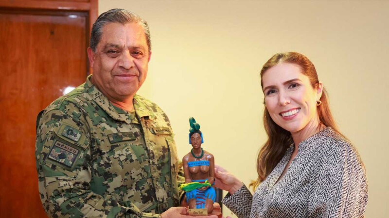 Atenea Gómez Ricalde fortalece trabajo coordinado con la Quinta Región Naval