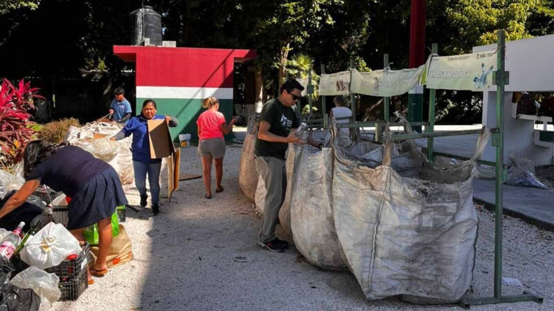 Impulsa Puerto Morelos la salud pública con jornada de vacunación antirrábica, reciclatón y croquetón