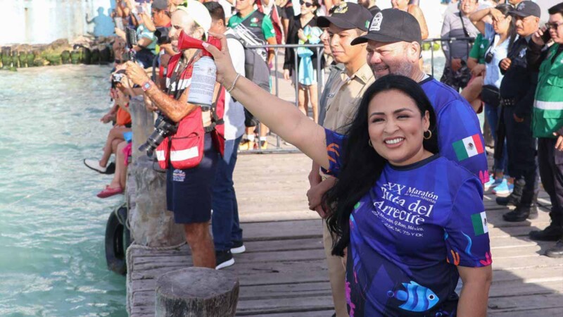 Anuncia Blanca Merari la XXI edición del maratón de aguas abiertas "La Ruta del Arrecife"