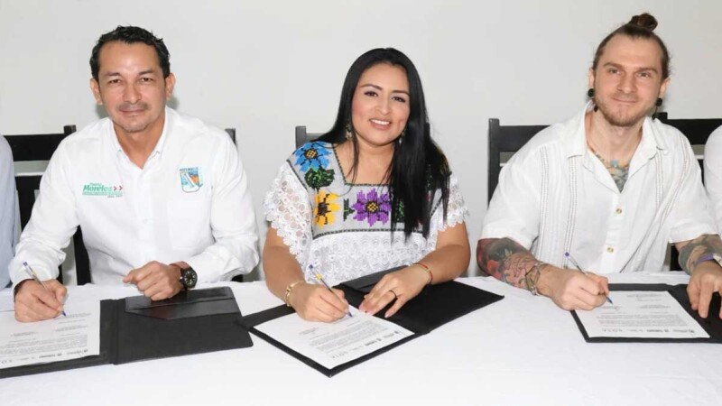 Firma Blanca Merari convenio de colaboración con Sota Conceptual Human Space para impulsar turismo wellness en Puerto Morelos