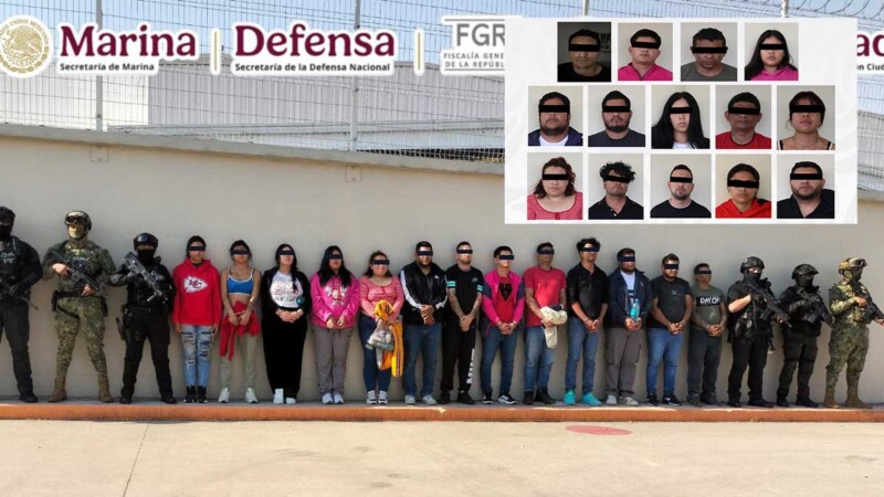 Desarticulan presunta célula criminal en Veracruz; hay 14 detenidos y un rescatado