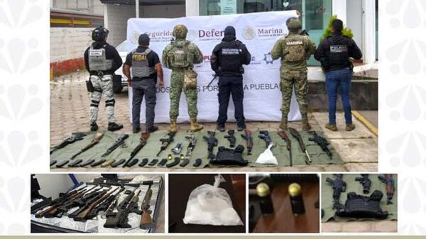 Capturan a “El Bukanas” en Puebla tras operativo y aseguran arsenal explosivo