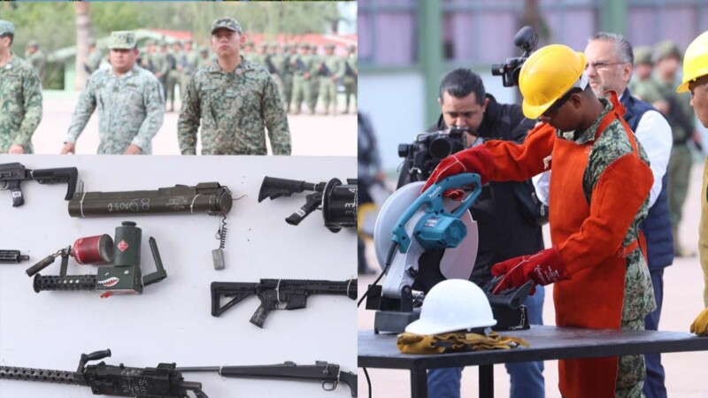 Destruyen casi mil armas incautadas durante operativos en Sonora