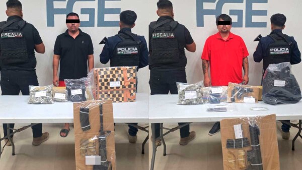 Caen dos hombres con armas de alto poder durante operativo en Playa Del Carmen