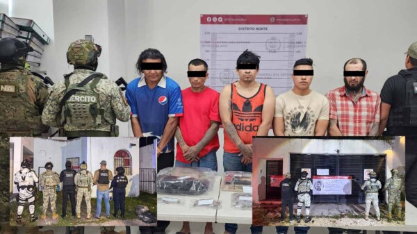 Cateos simultáneos en Quintana Roo culminan con cinco detenidos