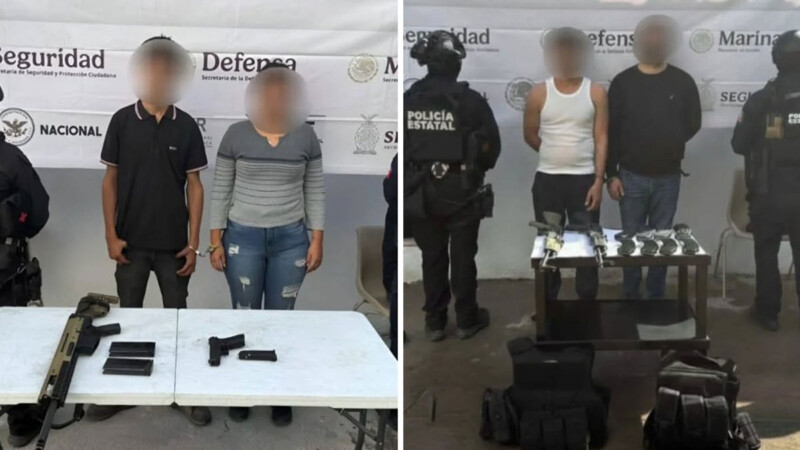 Operativos en el sur de Sinaloa dejan cuatro detenidos y armamento asegurado