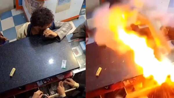 Hombre sufre grave accidente tras morder la batería de su teléfono móvil