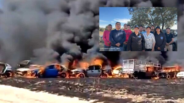 Incendio destruye 184 vehículos bajo resguardo de la Fiscalía de Tlaxcala