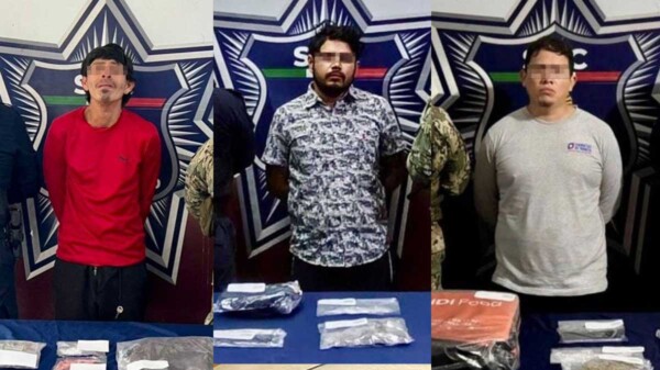 Policía Estatal detiene en Cancún a tres presuntos narcomenudistas