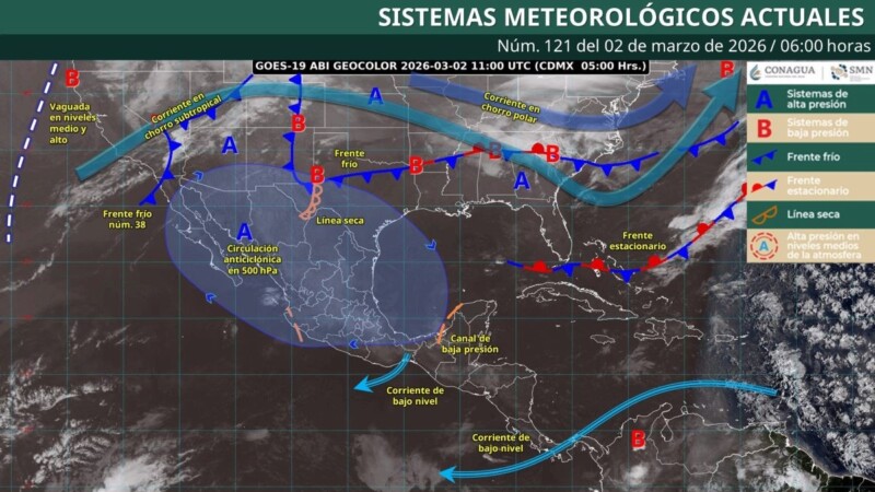 Pronóstico del clima en Quintana Roo para hoy lunes 2 de marzo 2026