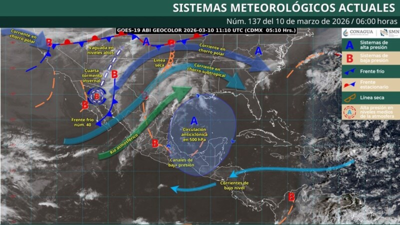 Pronóstico del clima en Quintana Roo para hoy martes 10 de marzo 2026