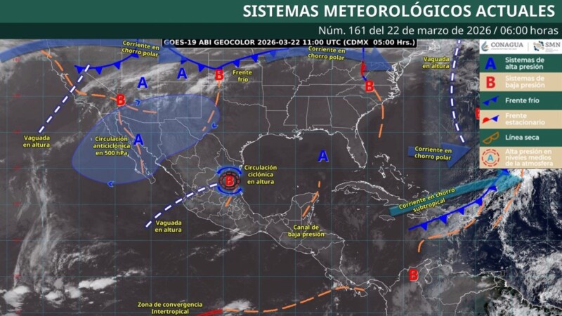 Pronóstico del clima en Quintana Roo para hoy domingo 22 de marzo 2026