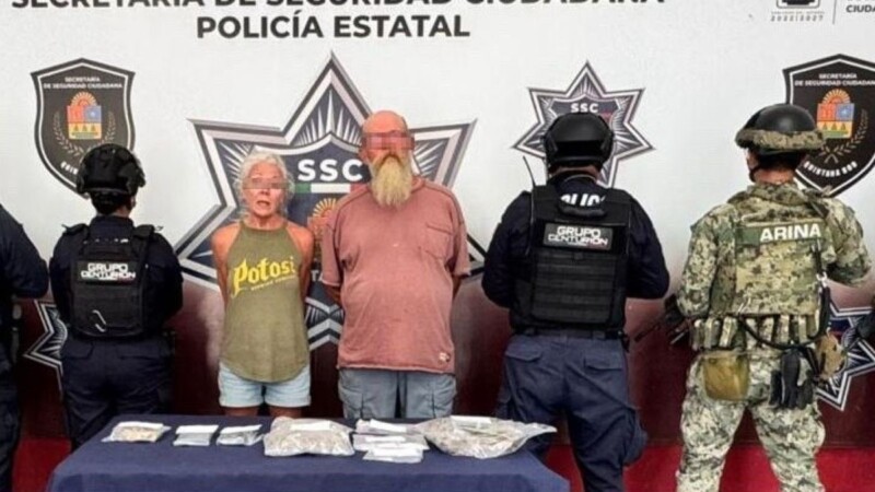 Capturan a pareja de estadounidenses con varias dosis de drogas en Mahahual