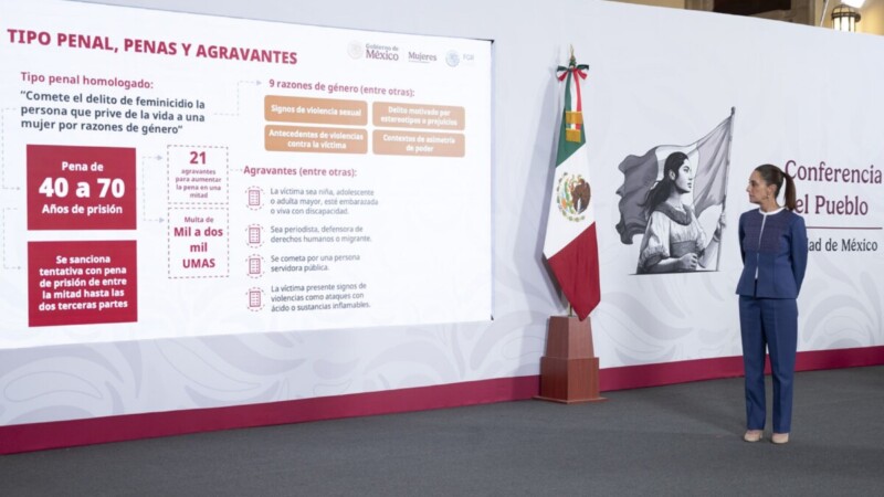 Presentan Sheinbaum y Godoy iniciativa contra el feminicidio