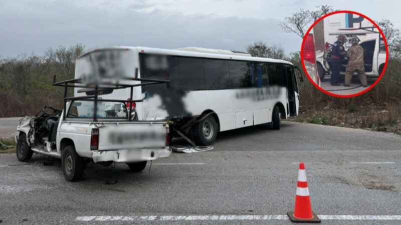 Accidente en la carretera Mérida-Cancún deja una mujer fallecida y varios lesionados