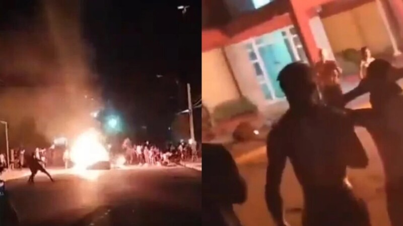 Protestan en Cuba por crisis; queman una sede del PC