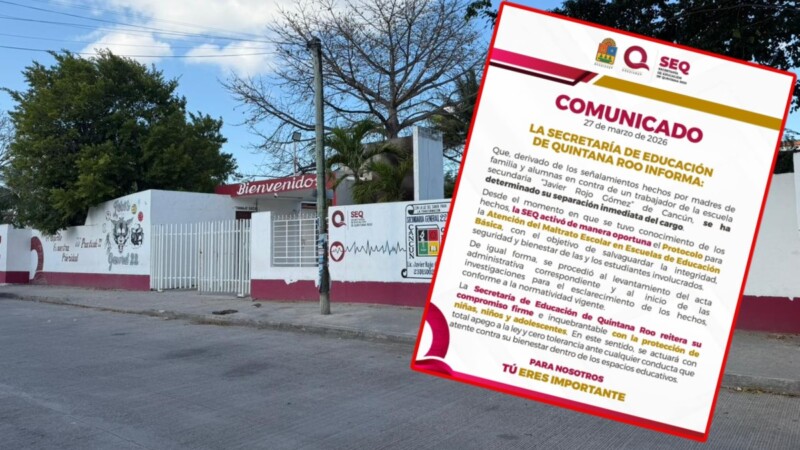 Separan de su cargo a prefecto tras denuncias de acoso a alumnos en secundaria de Cancún