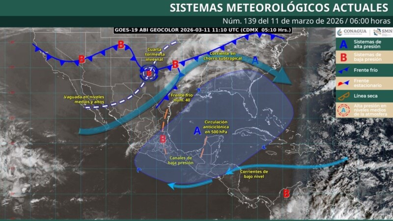Pronóstico del clima en Quintana Roo para hoy miércoles 11 de marzo 2026