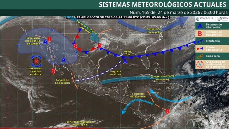 Pronóstico del clima en Quintana Roo para hoy martes 24 de marzo 2026