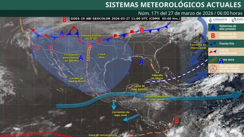 Pronóstico del clima en Quintana Roo para hoy viernes 27 de marzo 2026