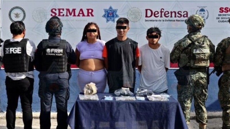 Capturan a presuntos narcomenudistas con más de 160 dosis en la Supermanzana 211