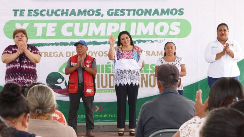 Cumple Blanca Merari con la ciudadanía, entrega apoyos a más de 50 familias de Leona Vicario