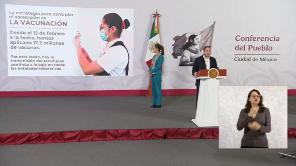 Contagios de sarampión van a la baja: Clark