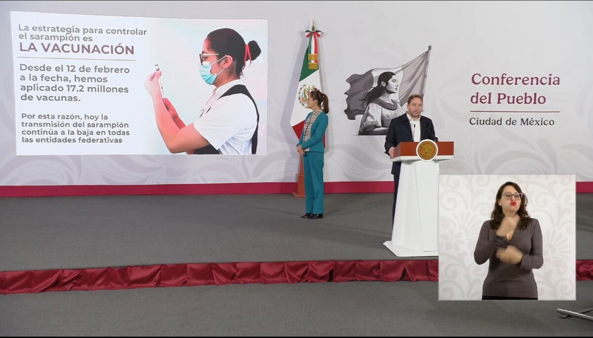 Contagios de sarampión van a la baja: Clark