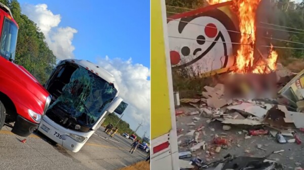 Detienen a operador de autobús Del Valle tras fatal accidente en la carretera Tulum-Playa del Carmen