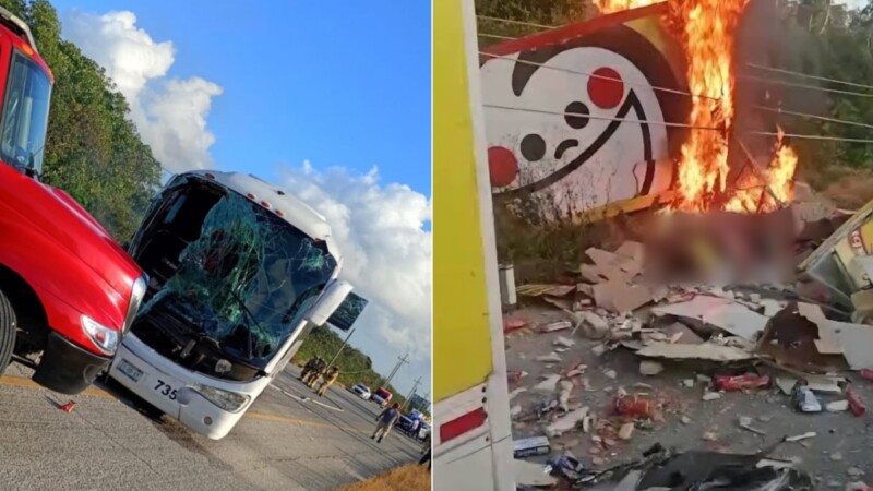 Detienen a operador de autobús Del Valle tras fatal accidente en la carretera Tulum-Playa del Carmen